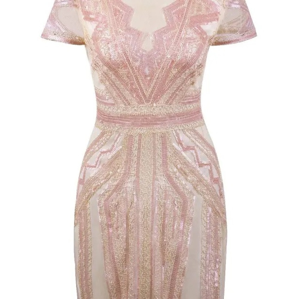 Vijiv Pink Sequin Dress